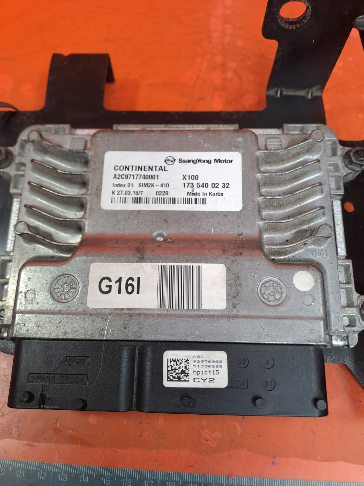 ✅SSANGYONG TIVOLI EX 1.6 PETROL 2015 ENGINE CONTROL MODULE ECU 1735400232 A221 - Image 6