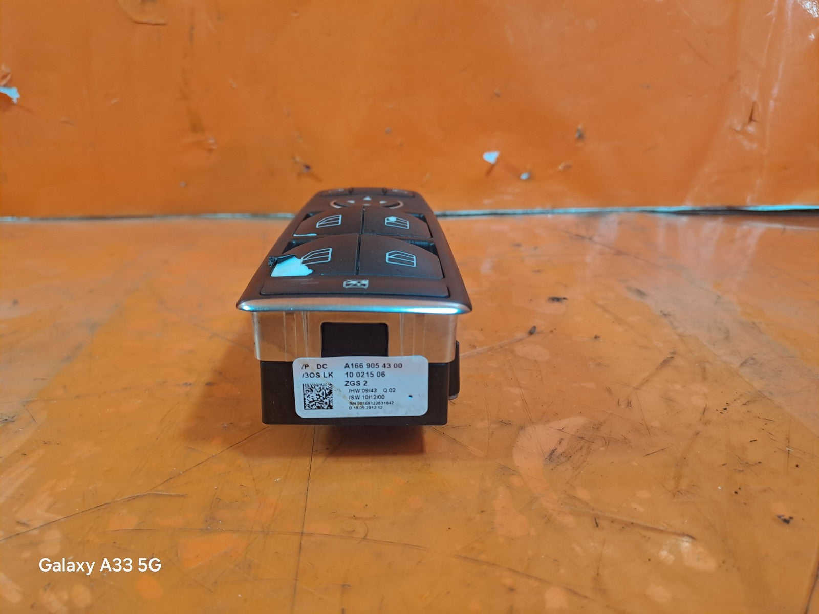 ✅Mercedes B180 W246 2012 1.8 Diesel FRONT RIGHT WINDOW SWITCH A1669054300 A299 - Image 4