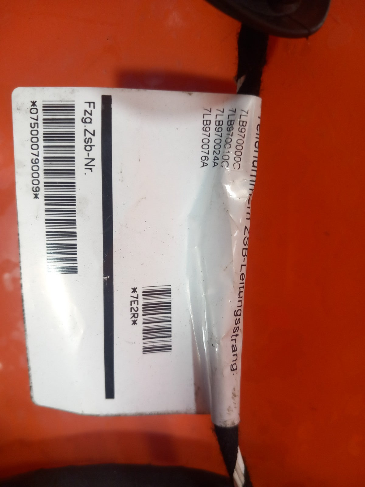 2021 VW Transporter T30 Front Right Door Wiring Loom 7LB970000C Warranty A412 - Image 7