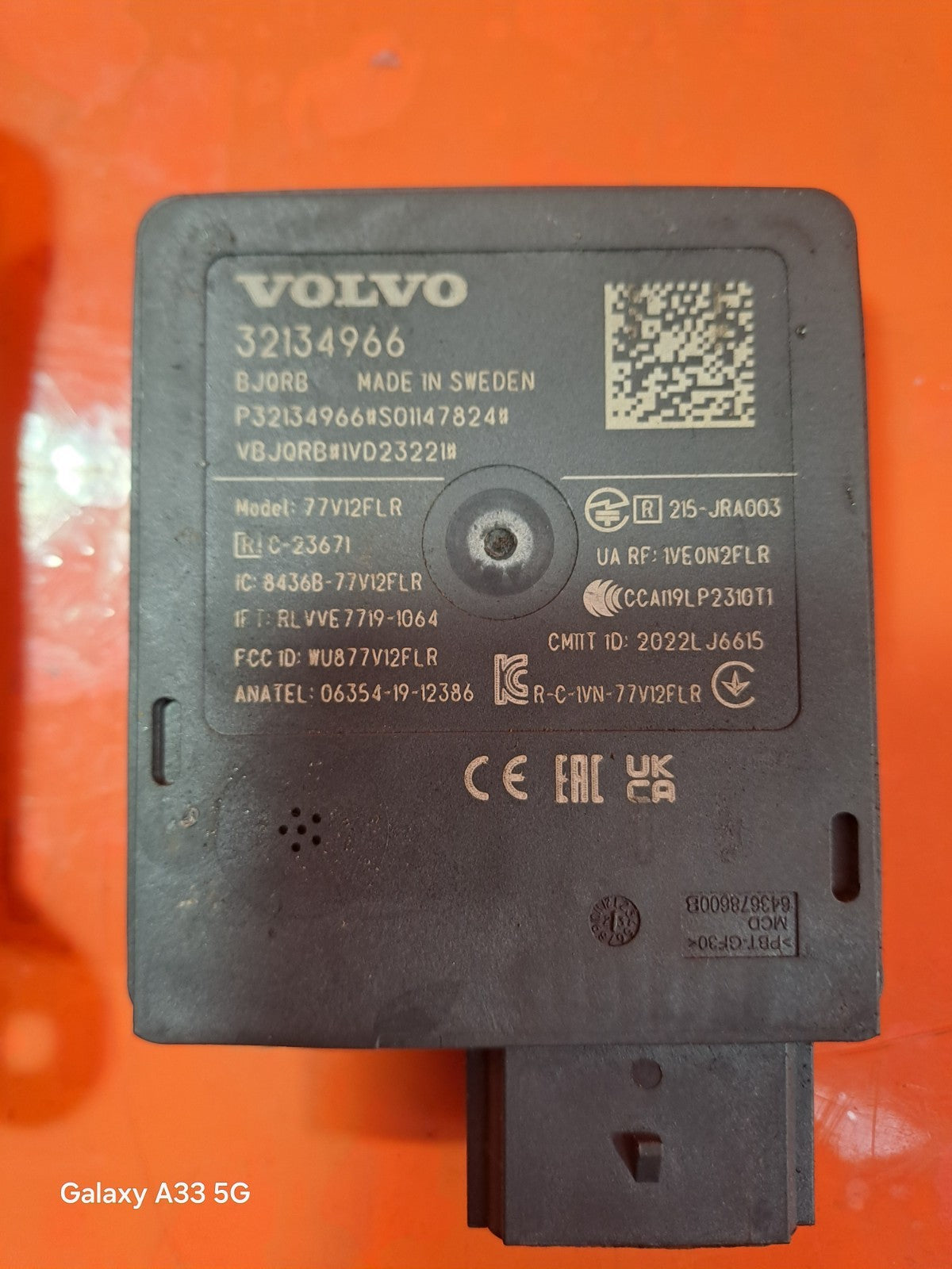 ✅2023 POLESTAR 2 LONG RANGE FRONT RADAR SENSOR & BRACKET 32134966 +WARRANTY A312 - Image 3