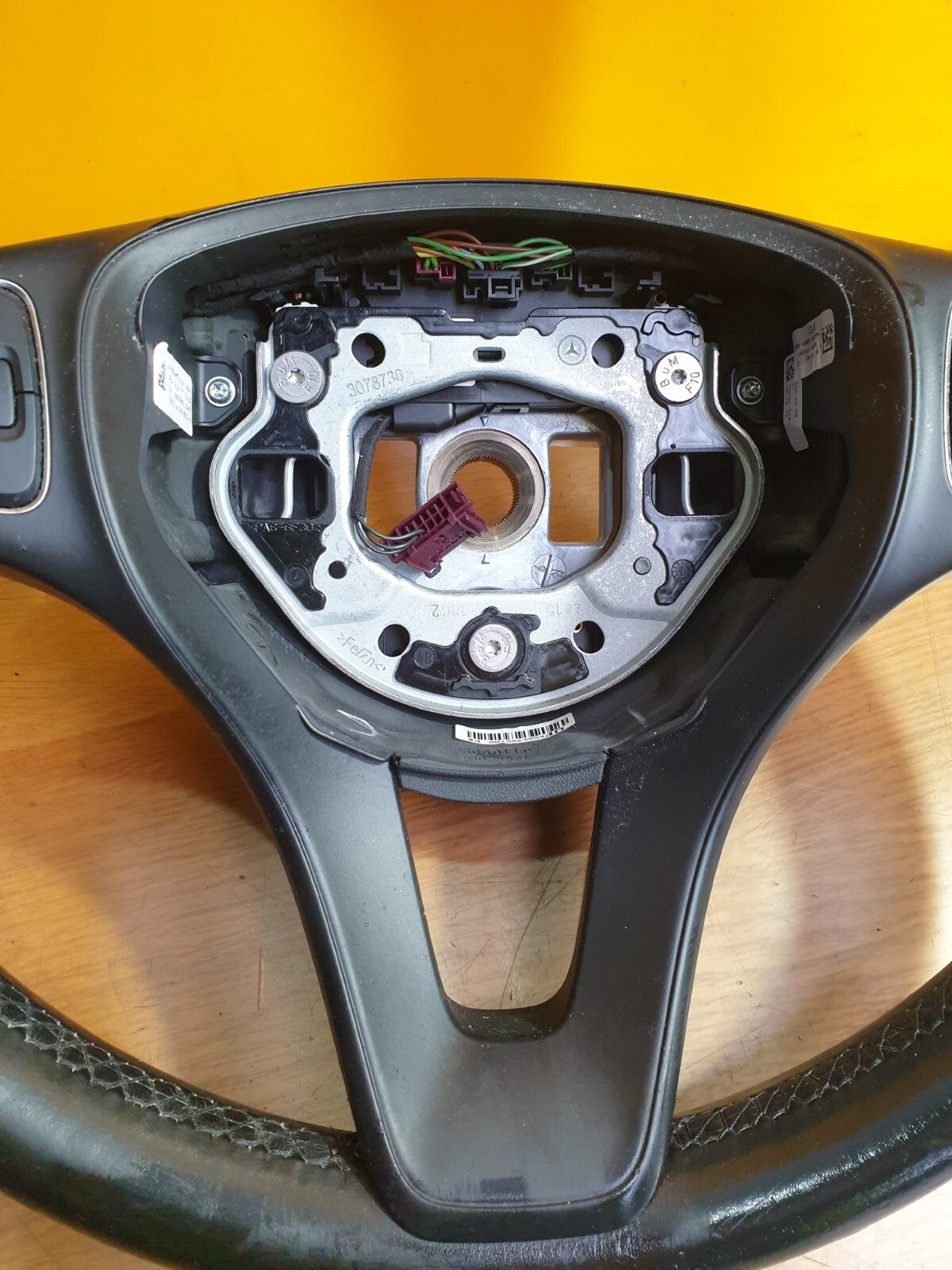 ✅Mercedes C Class W205 2016 Leather Steering Wheel A0004605003 + Warranty A123 - Image 6