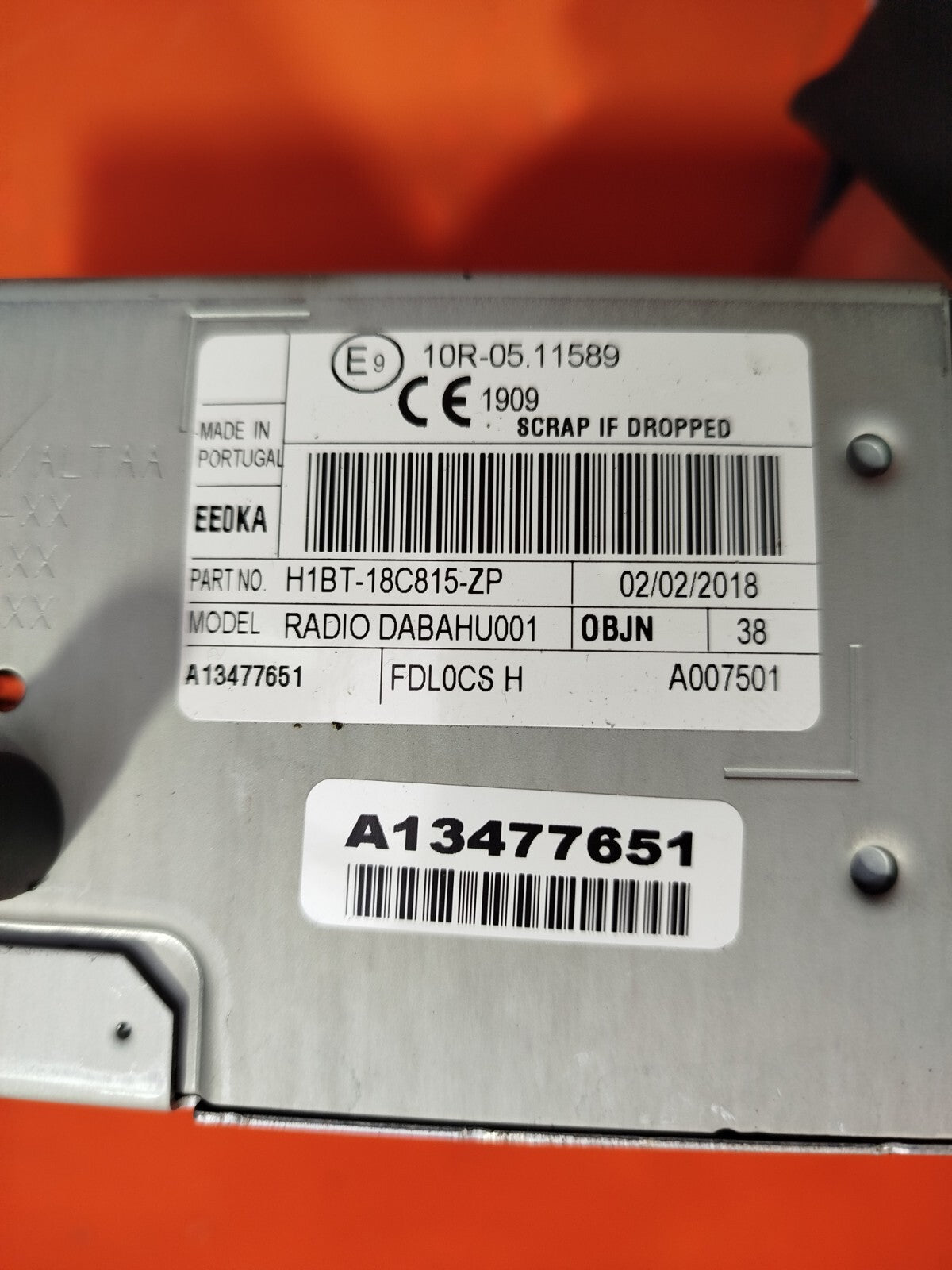 ✅2018 FORD FIESTA MK8 VIGNALE RADIO PLAYER HEAD UNIT H1BT-18C815-ZP + WARRANTY - Image 10