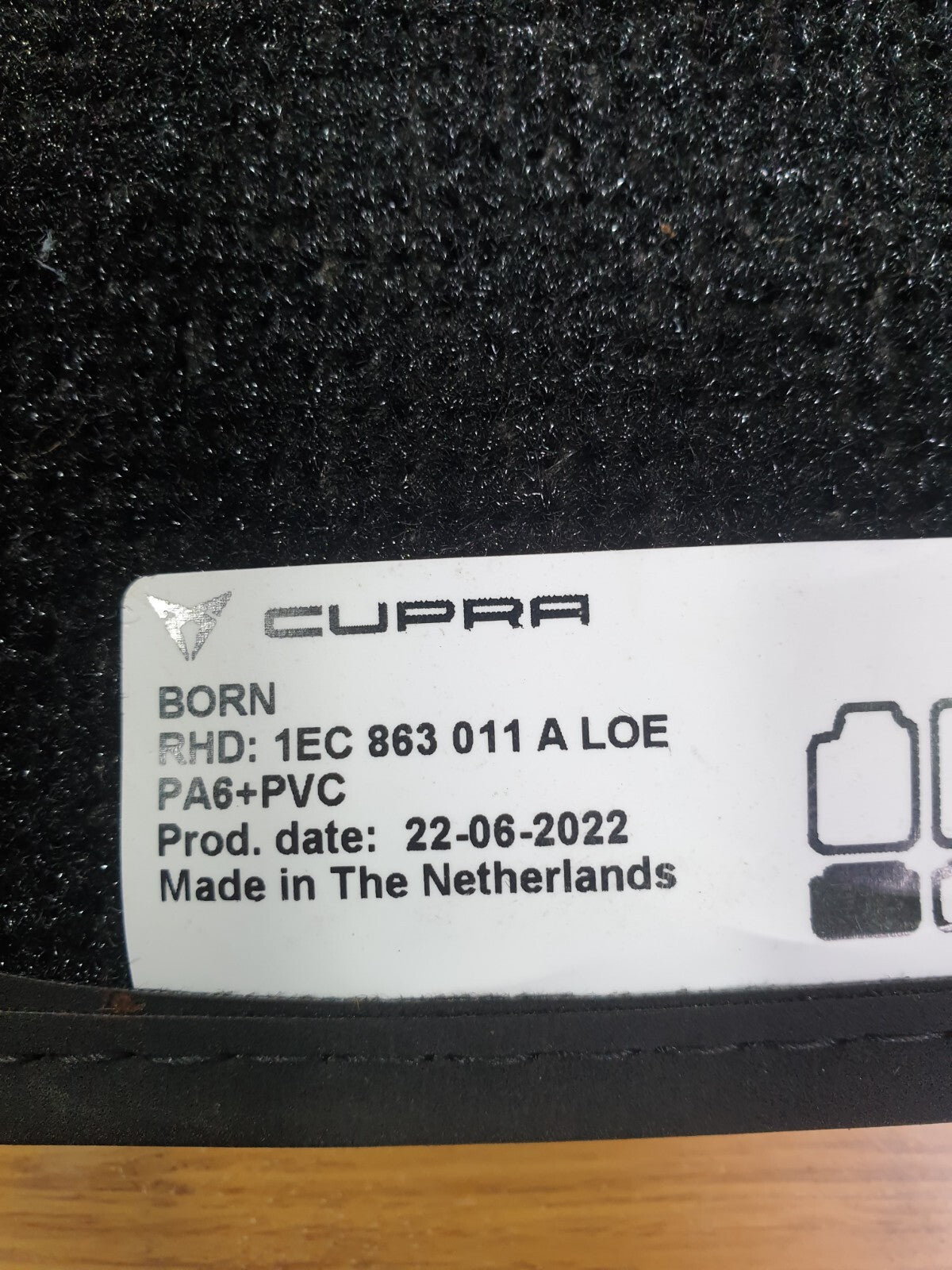 ✅2023 CUPRA FORMENTOR 1.4P FRONT & REAR FLOOR MAT SET 1EC863011A + WARRANTY A173 - Image 7
