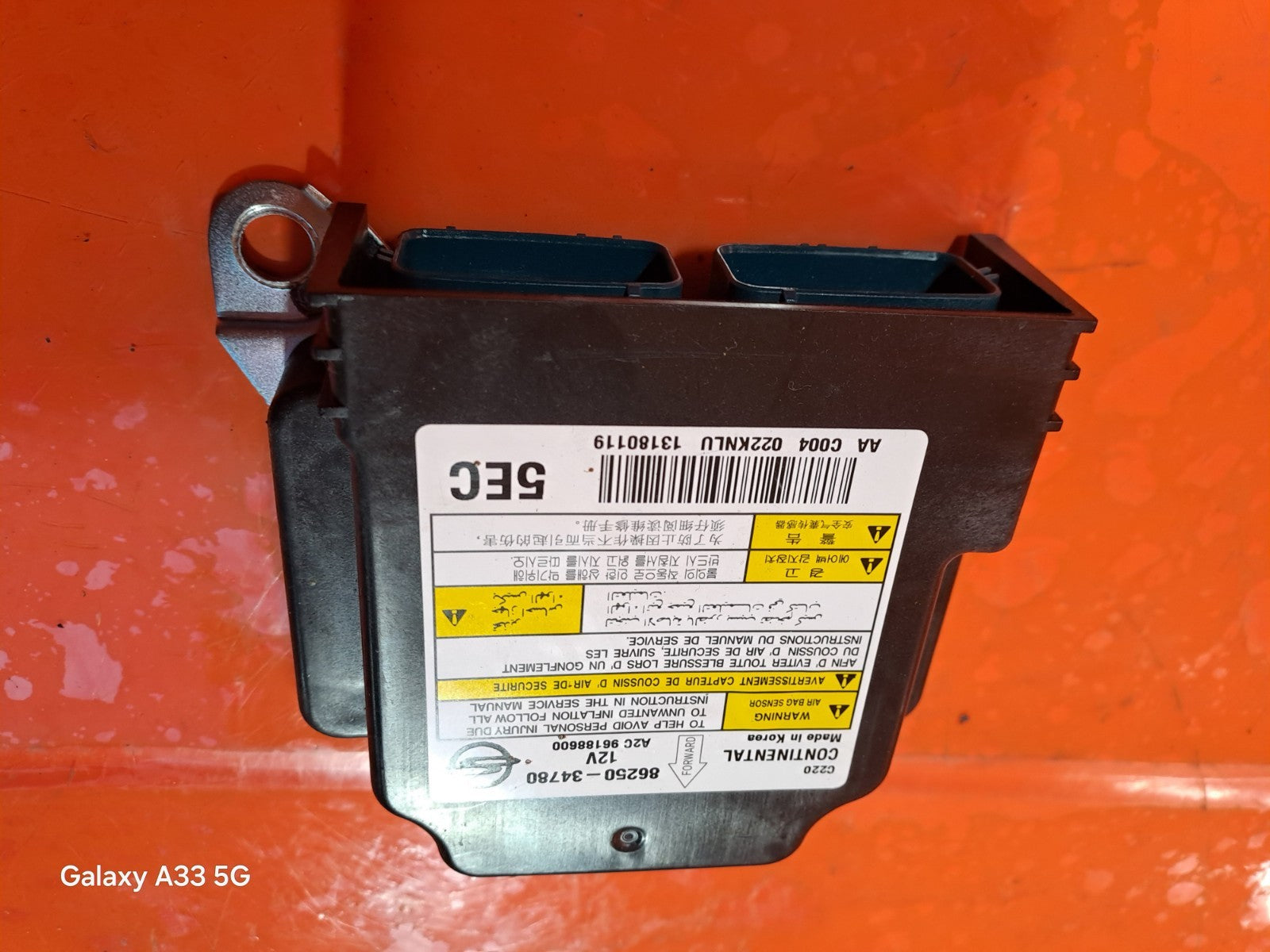✅2018 SSANGYONG KORANDO LE AIRBAG SRS MODULE 86250-34780 + WARRANTY A288 - Image 10