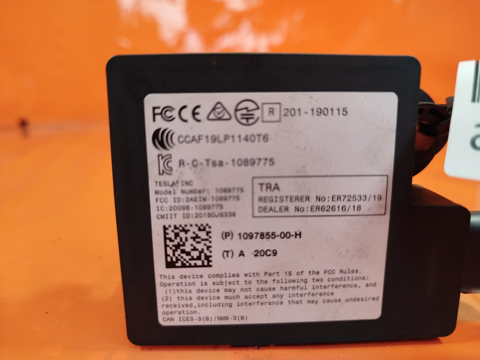 ✅Tesla Model 3 Long Range 2020 CONTROL UNIT MODULE 1097855-00-H Warranty A262 - Image 5