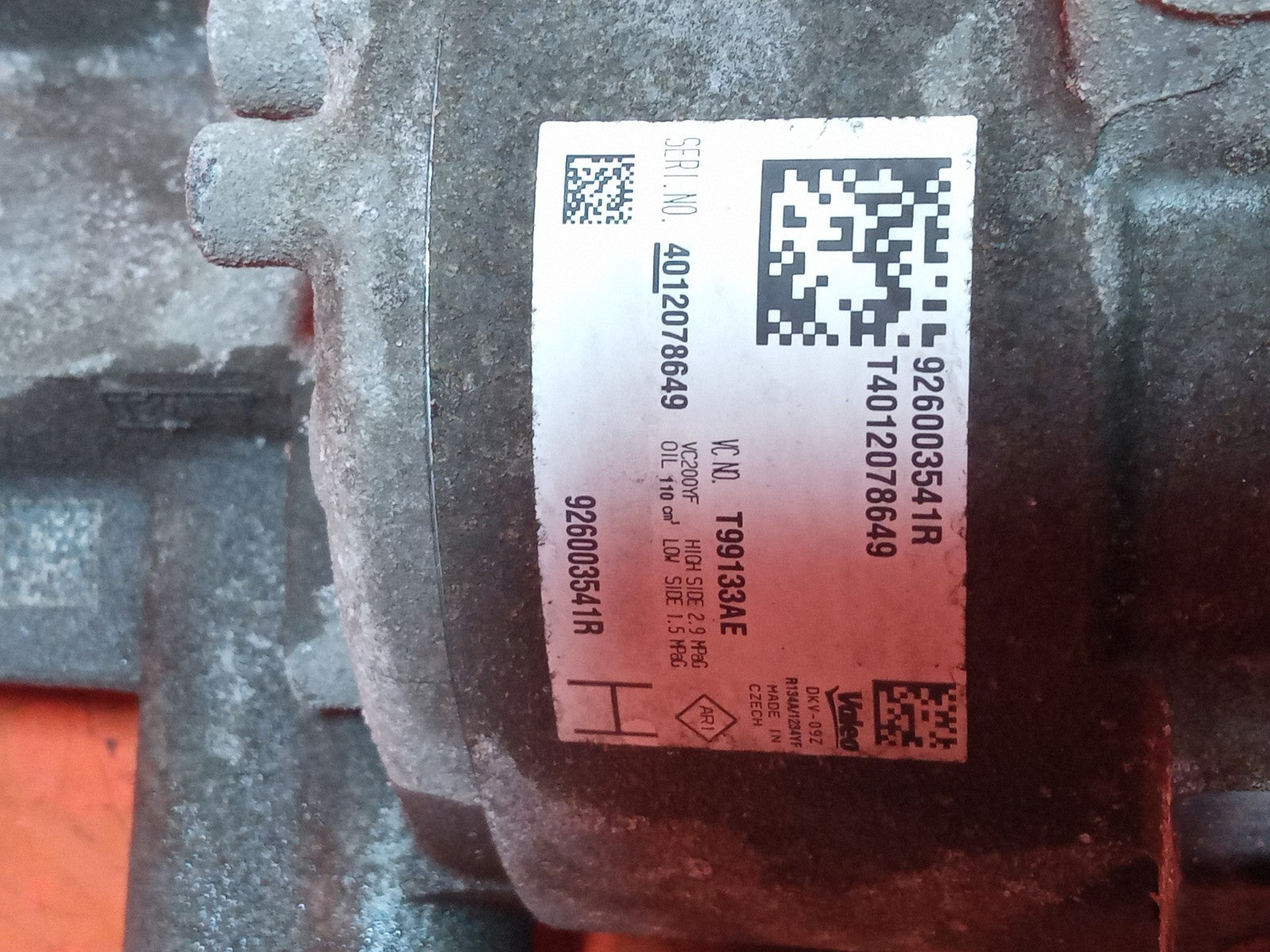 ✅Dacia Duster Journey 1.3 Petrol 2024 A/C Air Con Compressor Pump 926003541R - Image 10
