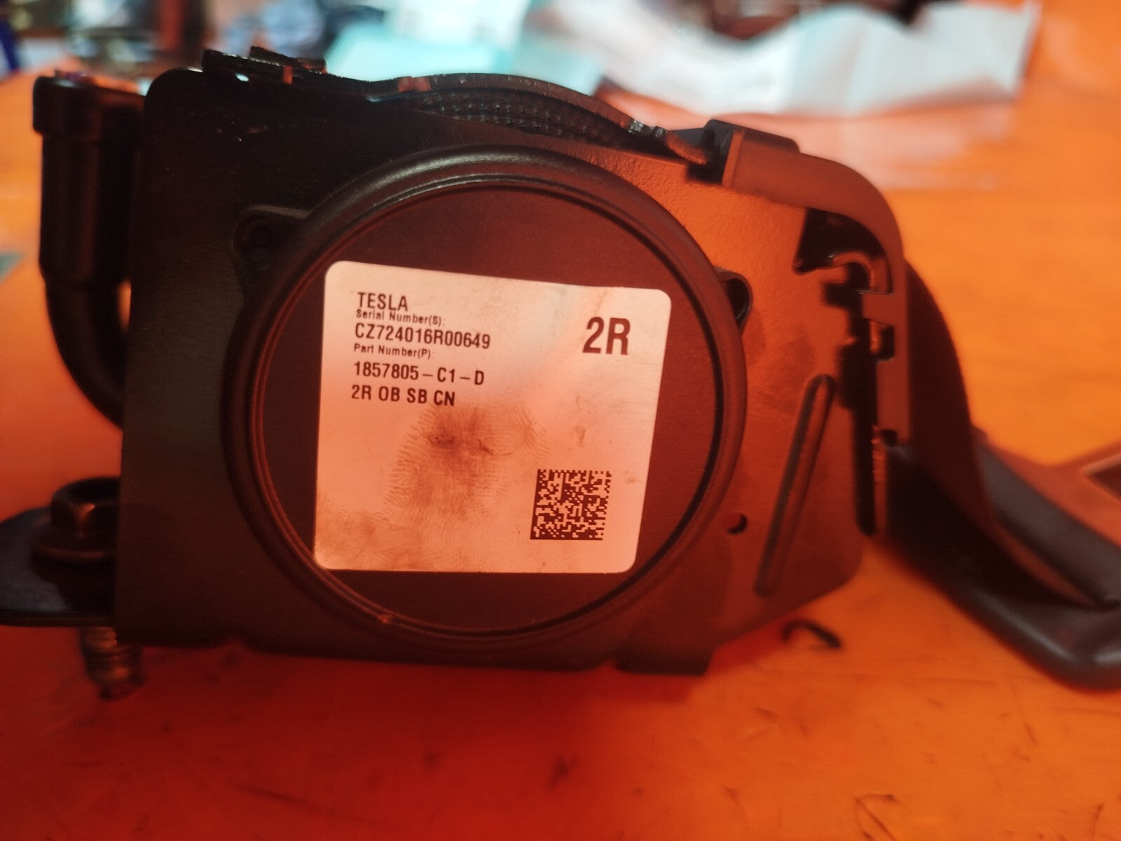 ✅TESLA MODEL 3 LONG 2024 REAR RIGHT SEAT BELT 1857805-C1-D Warranty A207 - Image 7
