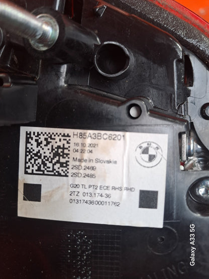 ✅BMW 330E G21 2.0 PETROL 2022 REAR RIGHT INNER TAIL LIGHT H85A3BC6201 Warranty - Image 9
