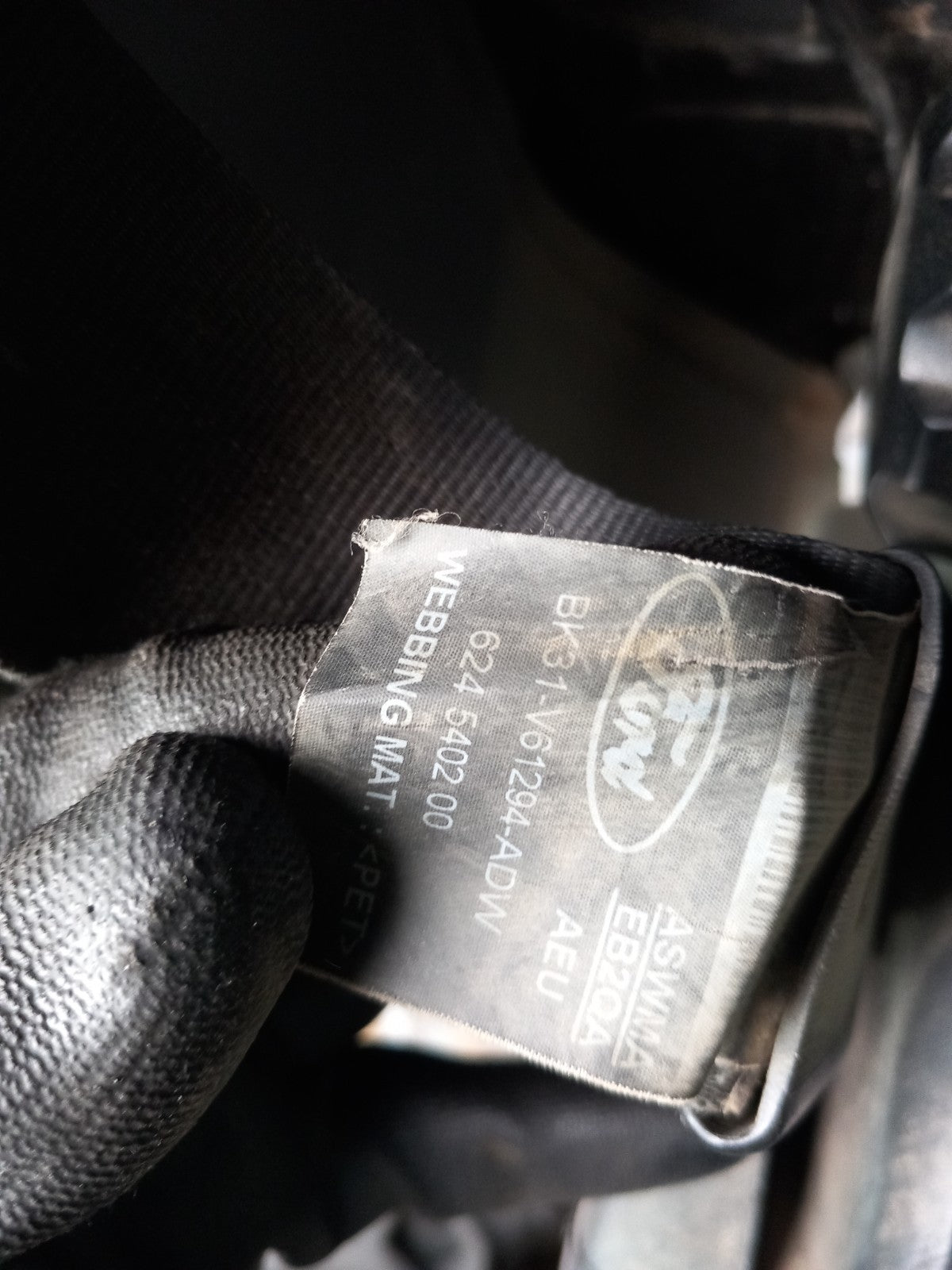 2019 Ford Transit 310 Front Right Driver Seat Belt BK31-V61294-ADW Warranty A424 - Image 5