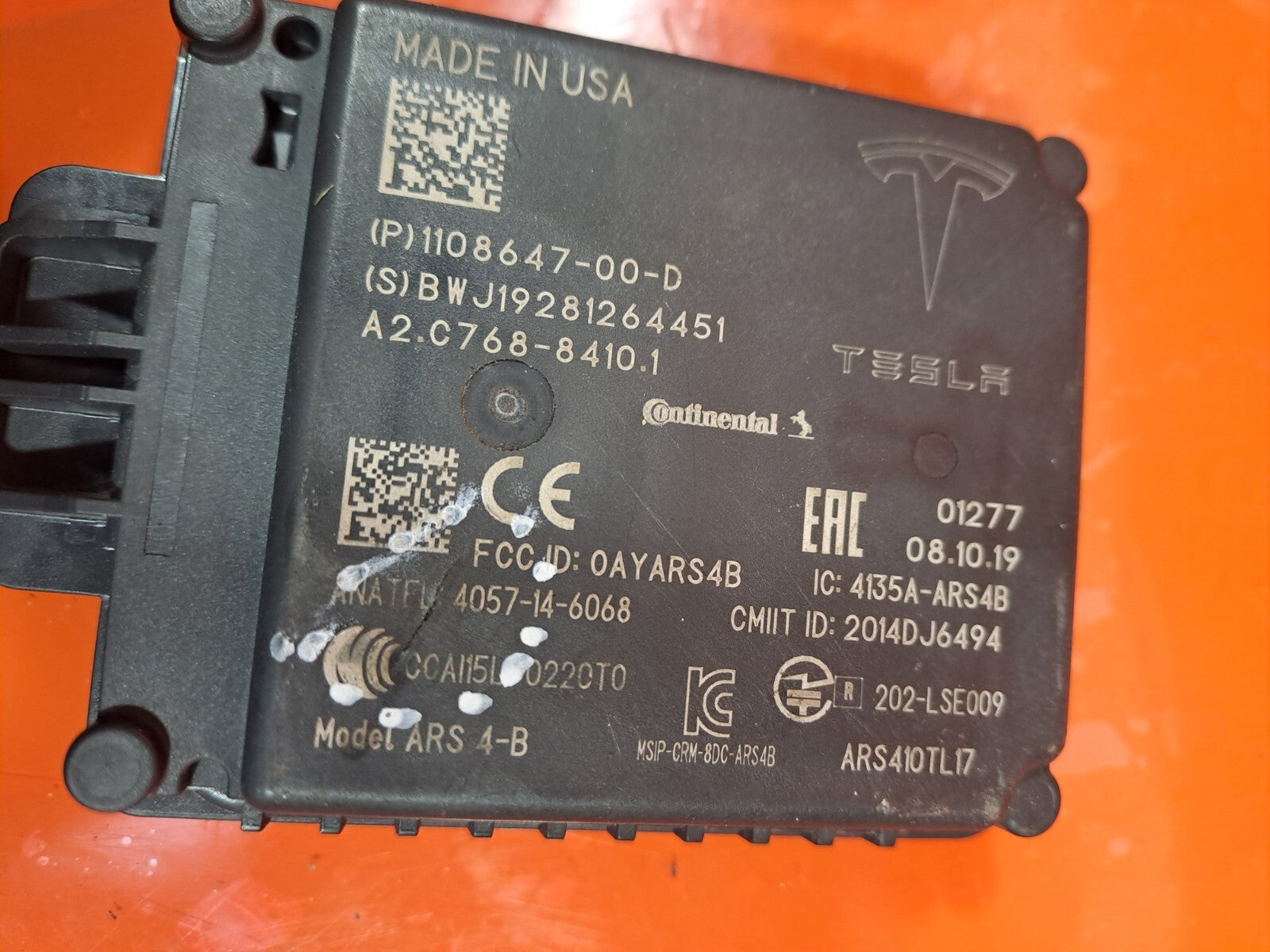 ✅2018-2025 TESLA MODEL 3 FRONT DISTANCE RADAR SENSOR 1108647-00-D +WARRANTY A241 - Image 6