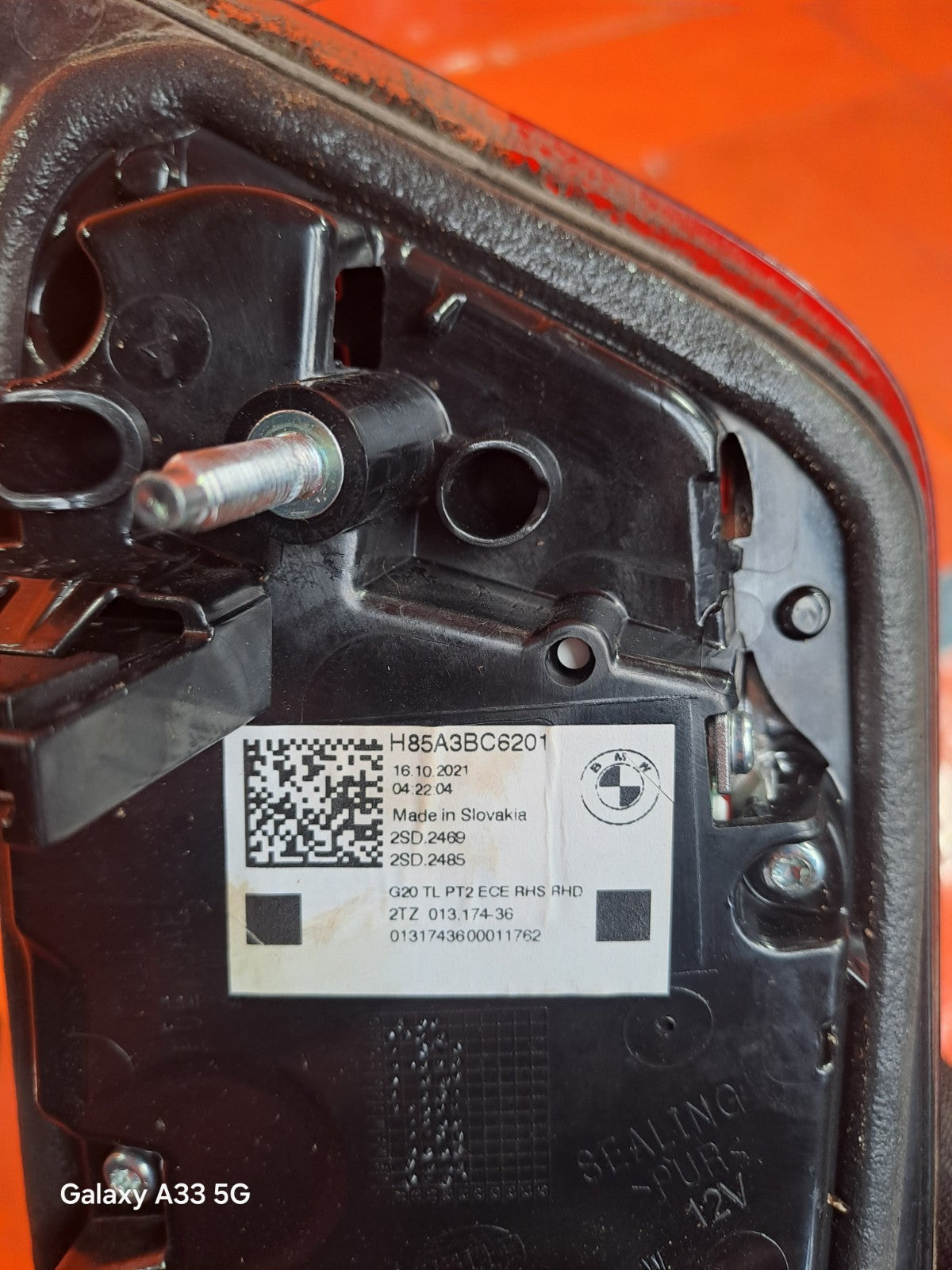 ✅BMW 330E G21 2.0 PETROL 2022 REAR RIGHT INNER TAIL LIGHT H85A3BC6201 Warranty - Image 10