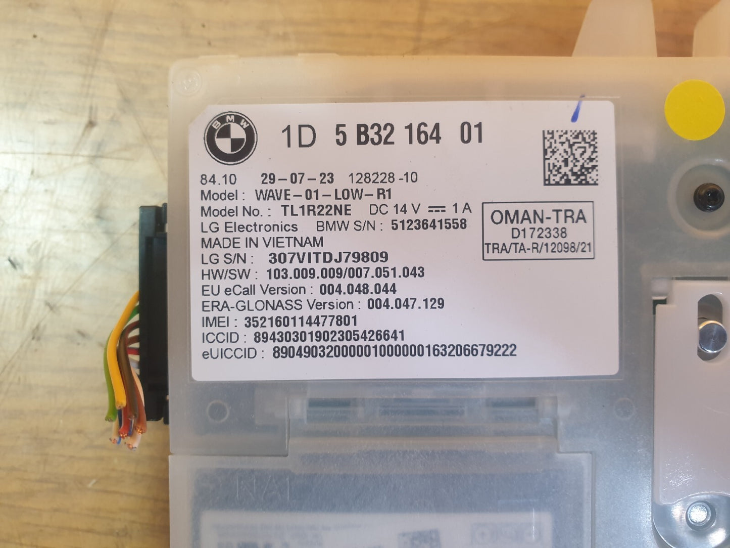 ✅BMW I4 G26 E-DRIVE 40M SPORT 2023 BLUETOOTH CONTROL UNIT 5B32164 Warranty A190 - Image 2