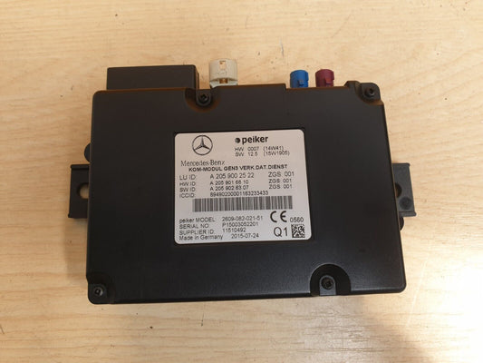 2015 MERCEDES C200 W205 2.0 PETROL COMMUNICATION CONTROL MODULE A2059002522 A048