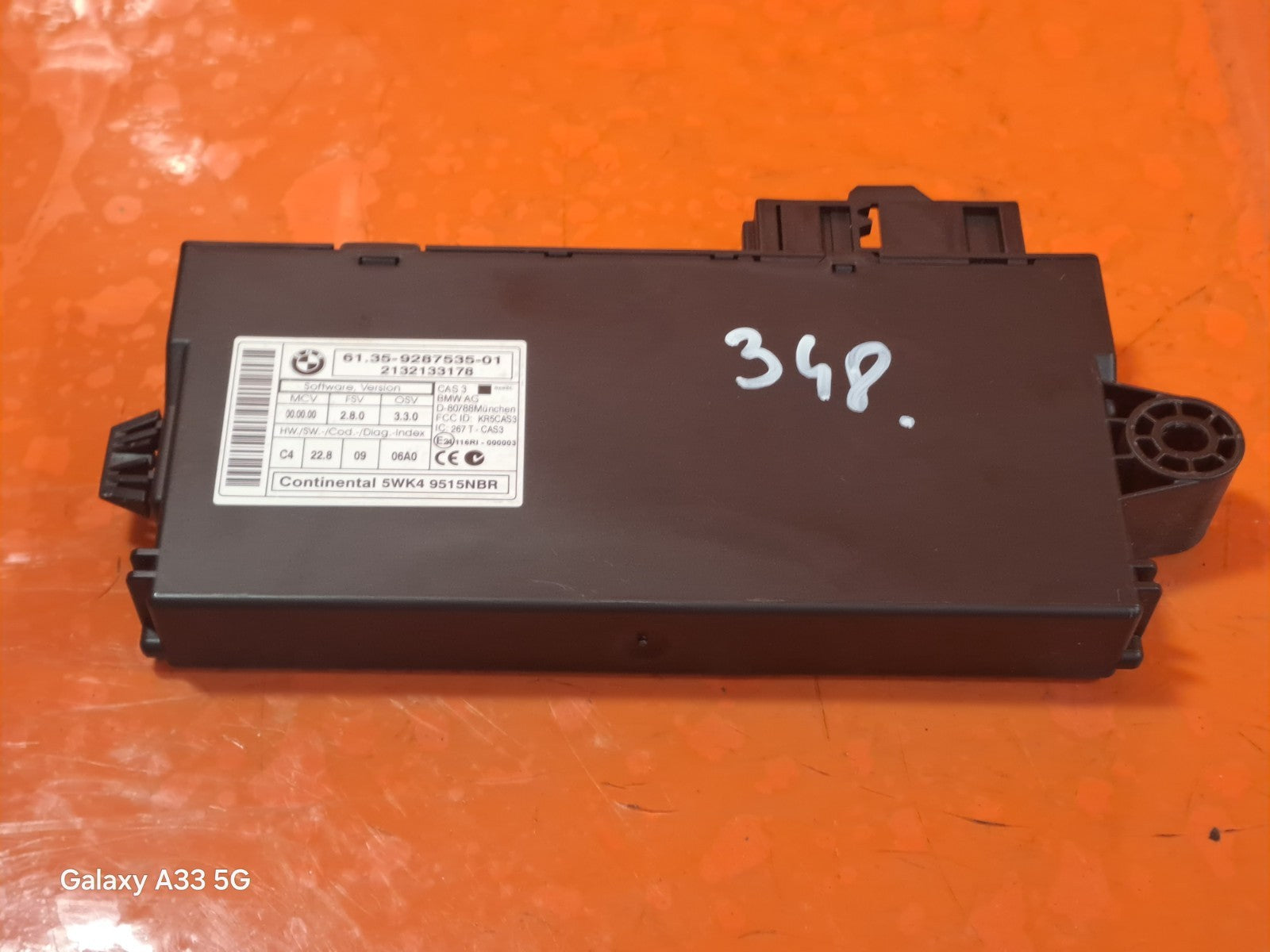 ✅2013 BMW 1 SERIES E88 KEY READING CONTROL MODULE ECU 9287535 + WARRANTY A348 - Image 1