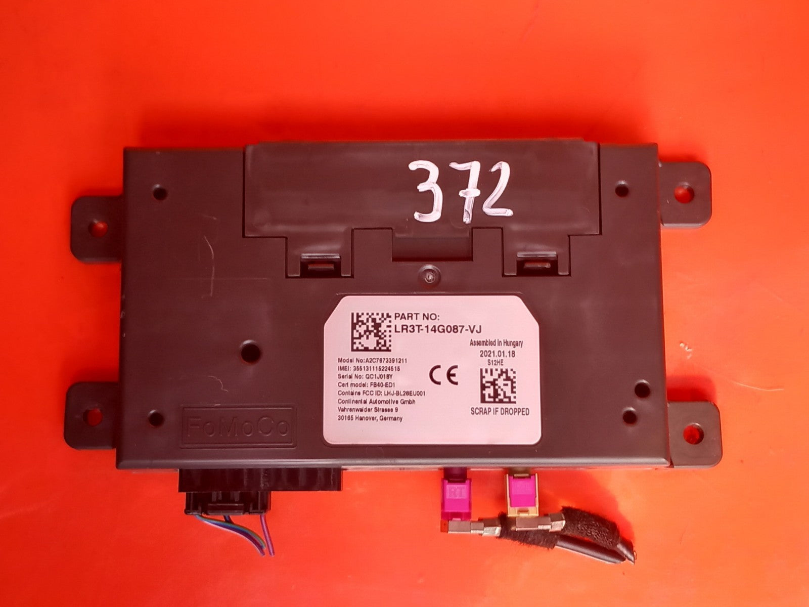 ✅Ford Transit Custom 2.0 Diesel 2021 Bluetooth Control Module LR3T14G087VJ A372 - Image 3