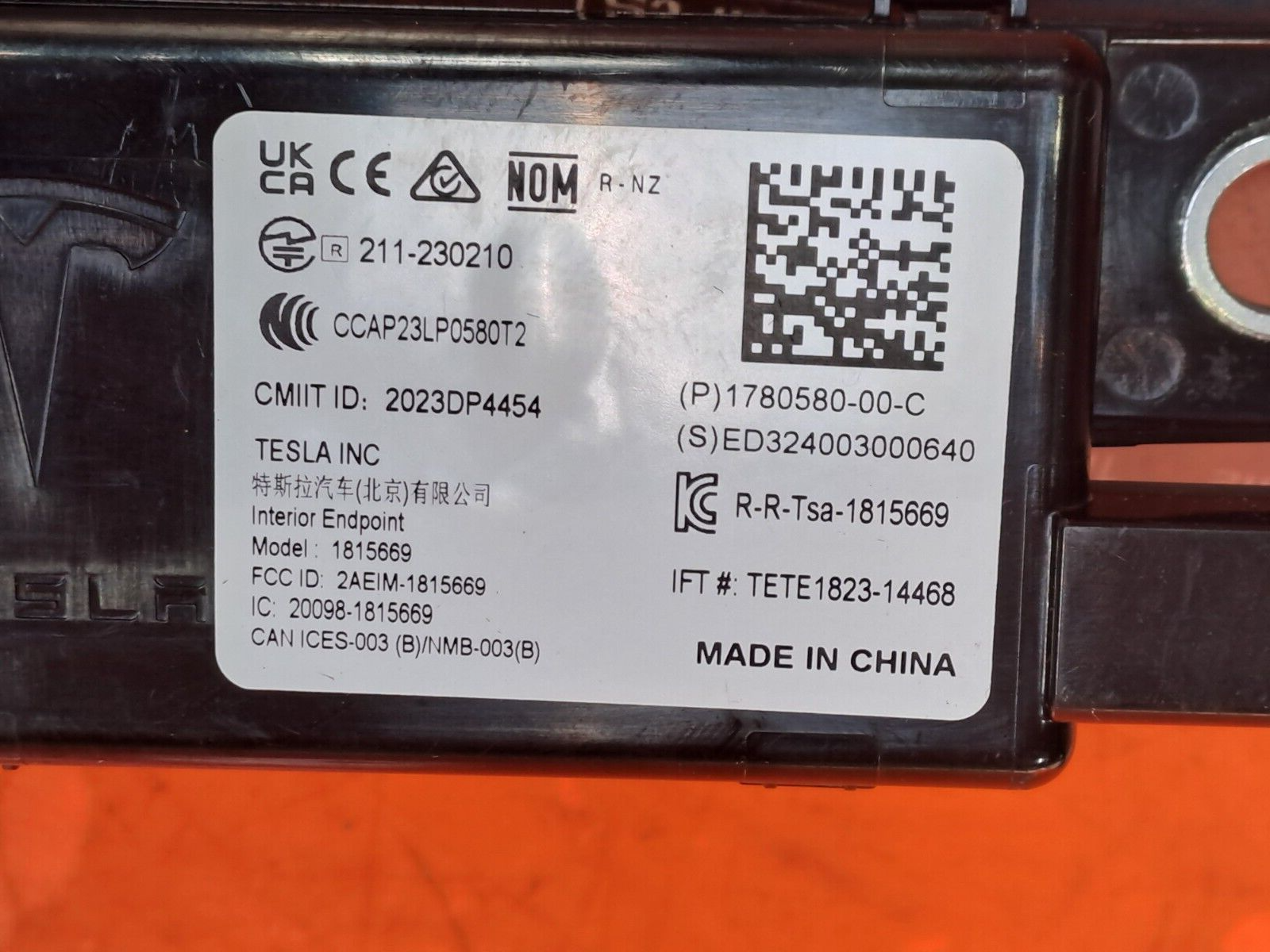 ✅TESLA MODEL 3 LONG 2024 REMOTE AND PASSIVE ENTRY CONTROL MODULE 1780580-00-C - Image 6