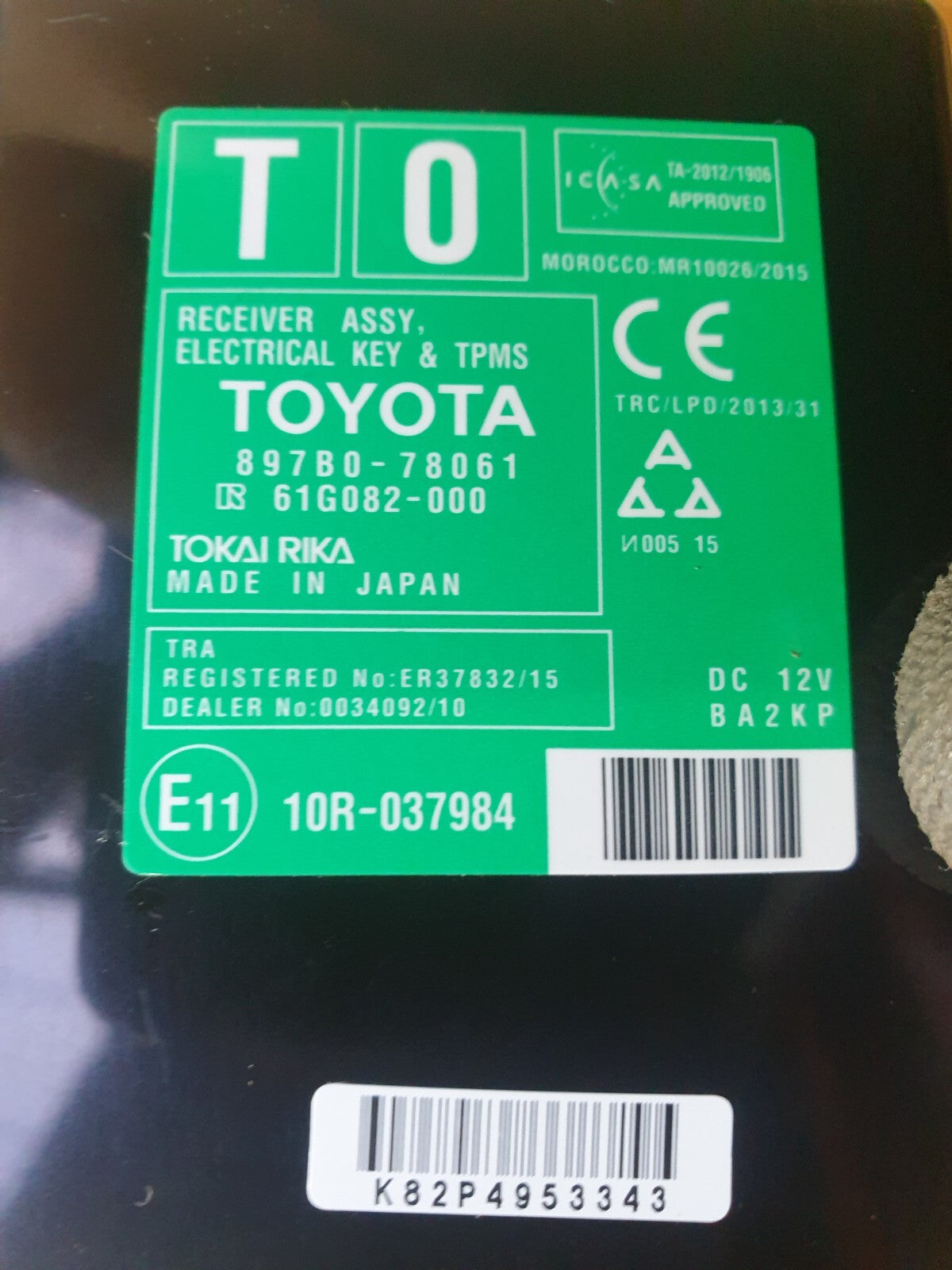 ✅2019 Lexus NX 300H Receiver Electrical Key & TPMS ECU 897B0-78061 Warranty A146 - Image 8