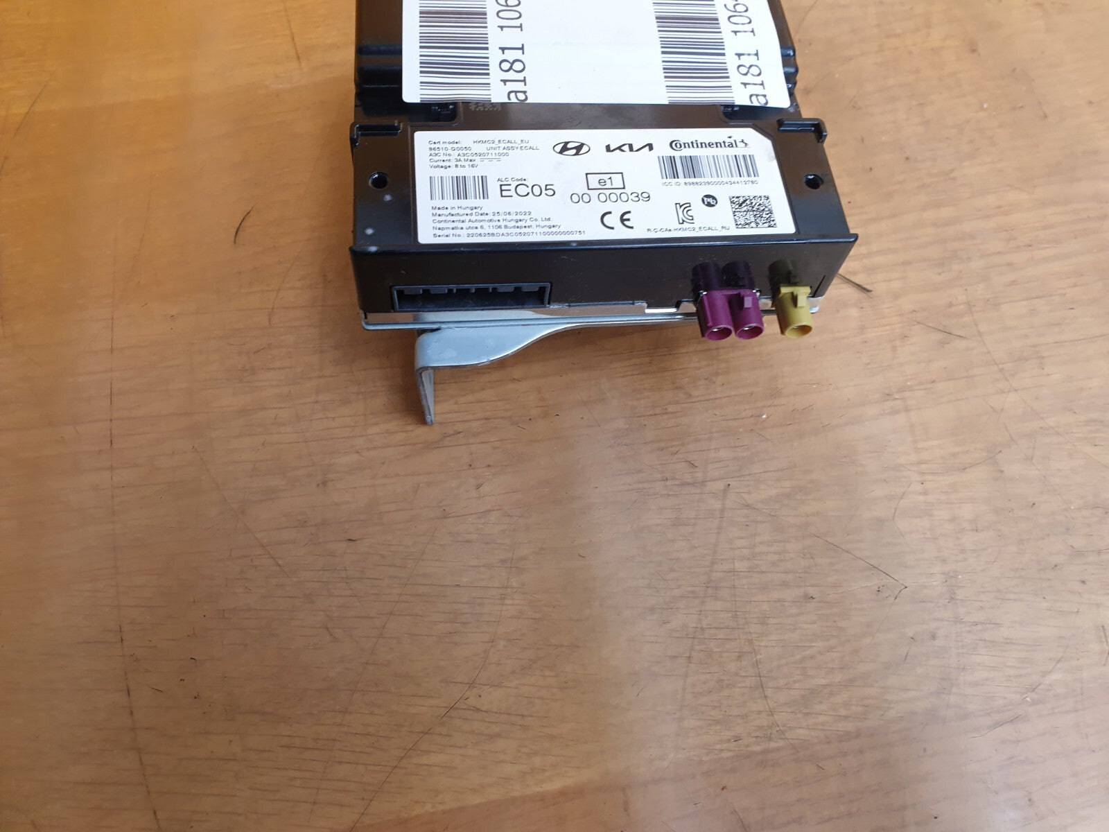 ✅2022 HYUNDAI I20 MK3 E CALL EMERGENCY CONTROL MODULE 96510-Q0050 +WARRANTY A181 - Image 3