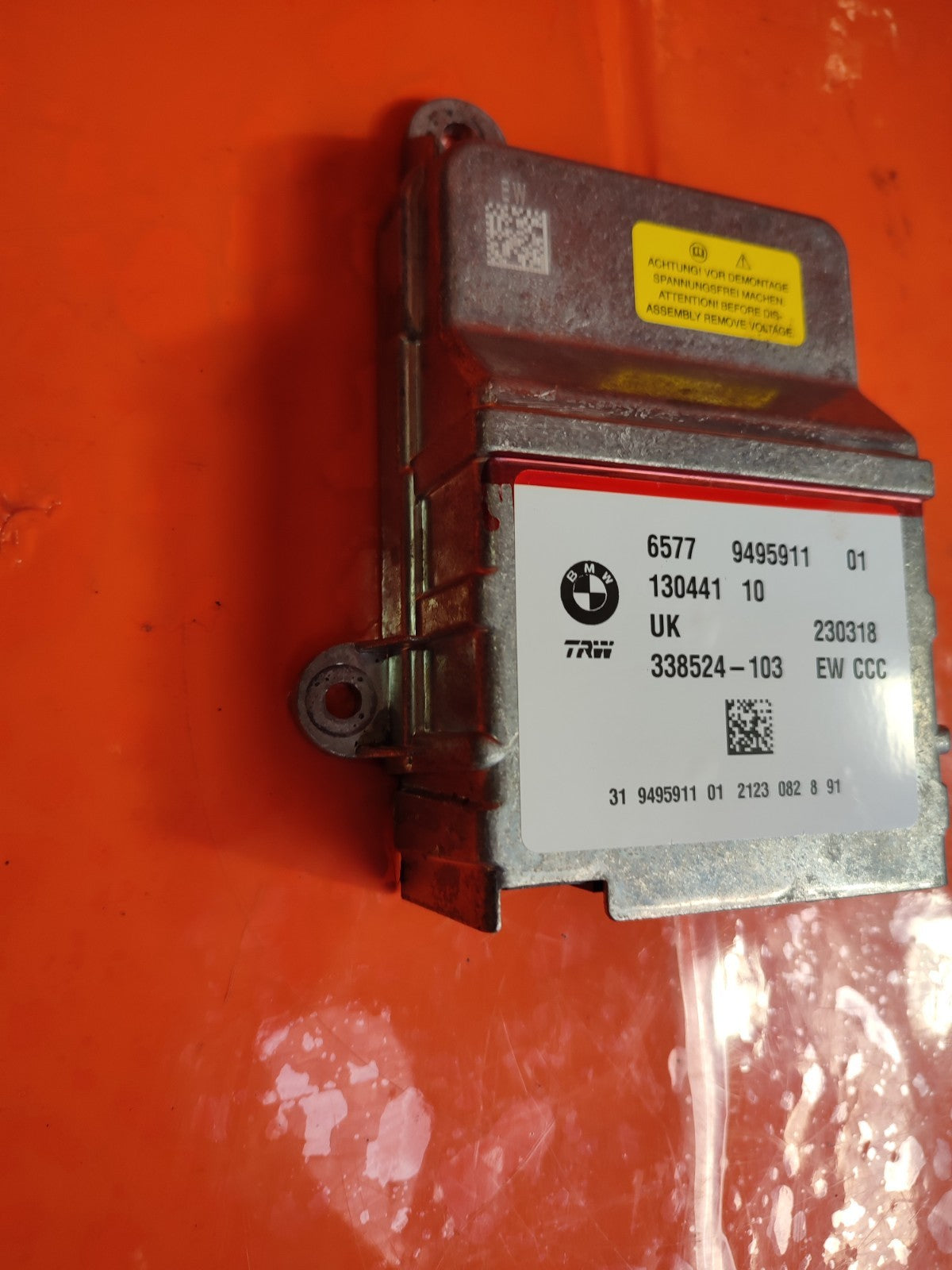 ✅BMW X1 F48 2.0 PETROL 2018 AIRBAG CONTROL MODULE 9495911 Warranty A303 - Image 3