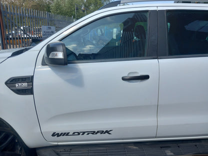 2017 Ford Ranger Wildtrak Front Left Passenger Bare Door w/o Mirror White A401 - Image 1