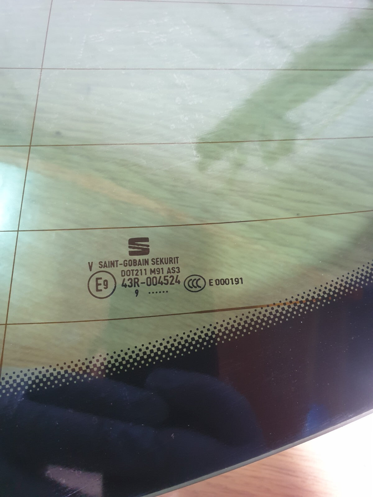 2019 SEAT ARONA FR 1.0P REAR TAILGATE BOOT LID GLASS 43R-004524 + WARRANTY A217 - Image 5