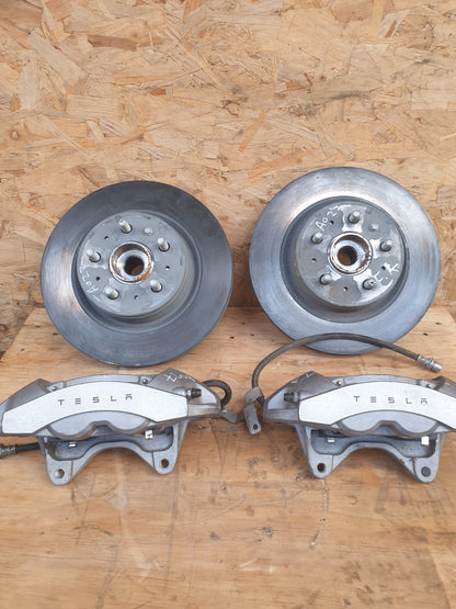 ✅TESLA Model 3 Long 2024 Front Left Right Hub Disc Caliper Set 1344621-00-A A207 - Image 1