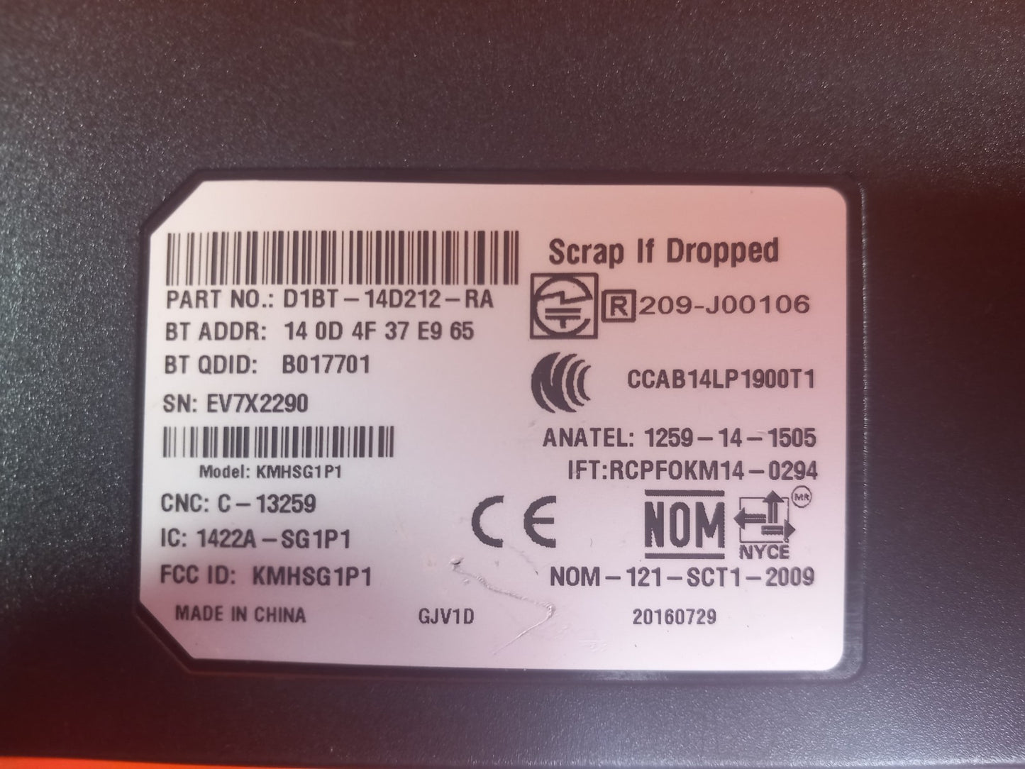 Ford Fiesta MK7 Bluetooth Control Module D1BT-14D212-RA Warranty xAA - Image 9