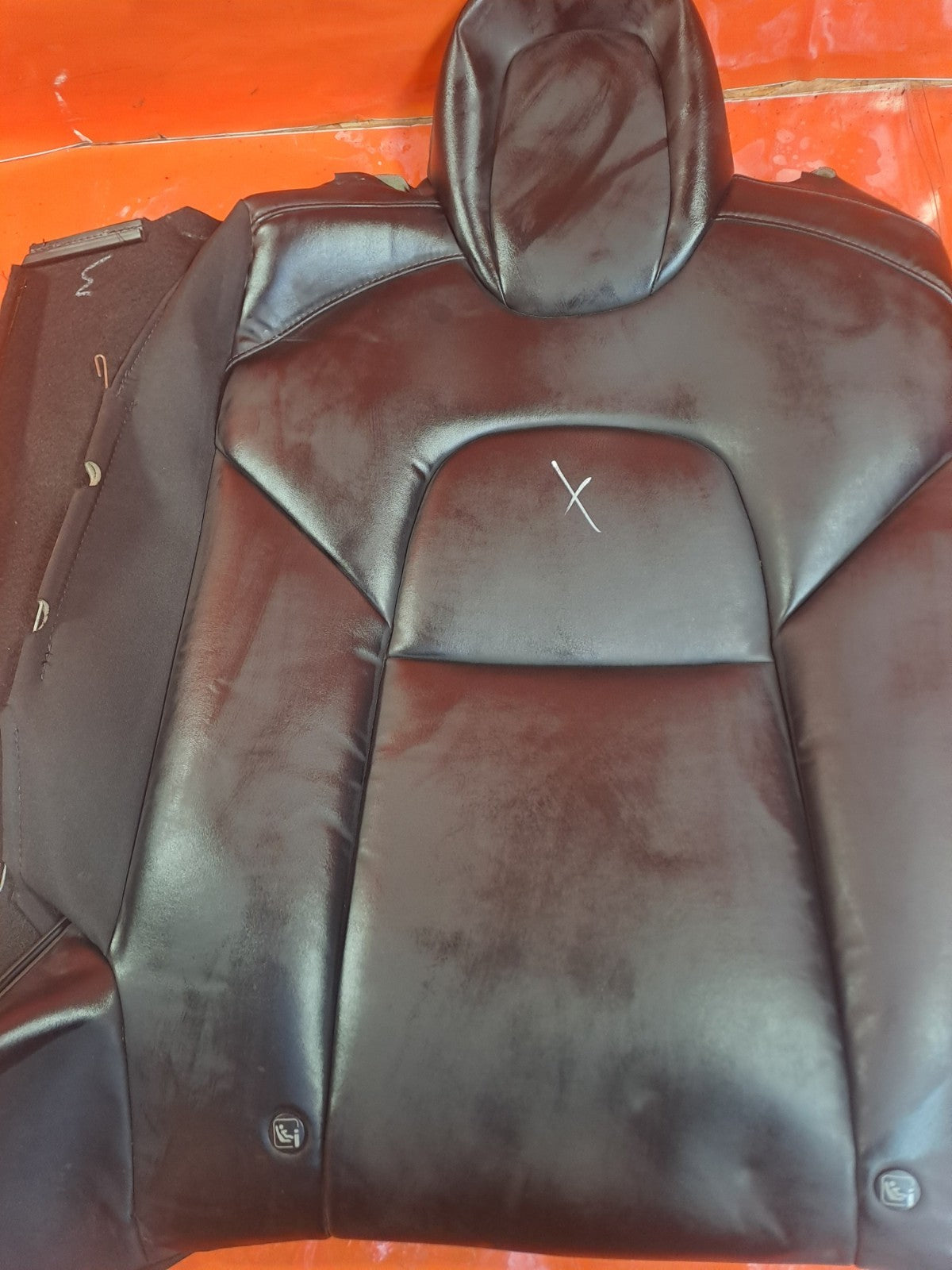 ✅TESLA MODEL 3 LONG RANGE 2020 FRONT SEAT UPPER LEATHER COVER CUSHION Warranty - Image 4