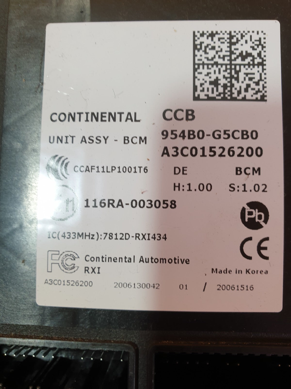 ✅Kia Niro 2 S-A 1.6 Petrol 2020 BODY CONTROL MODULE BCM 954B0-G5CB0 A194 - Image 5
