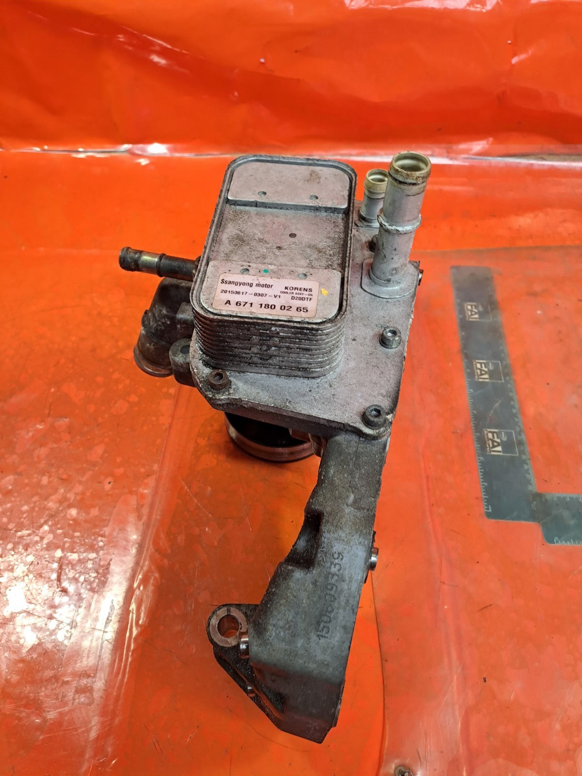 ✅SSANGYONG KORANDO 2.2 DIESEL 2015 OIL FILTER HOUSING & COOLER A6711800265 A337 - Image 8