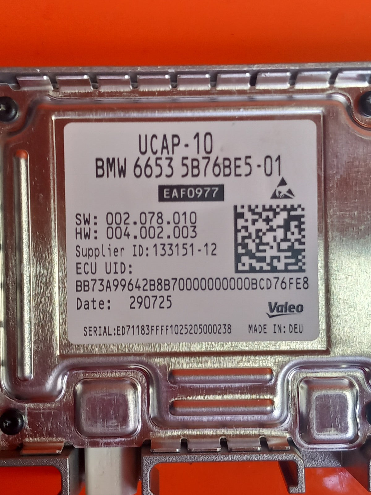 BMW X5 G05 Xdrive 3.0 Petrol 2025 Controller Automated Parking Camera 5B76BE5 - Image 4