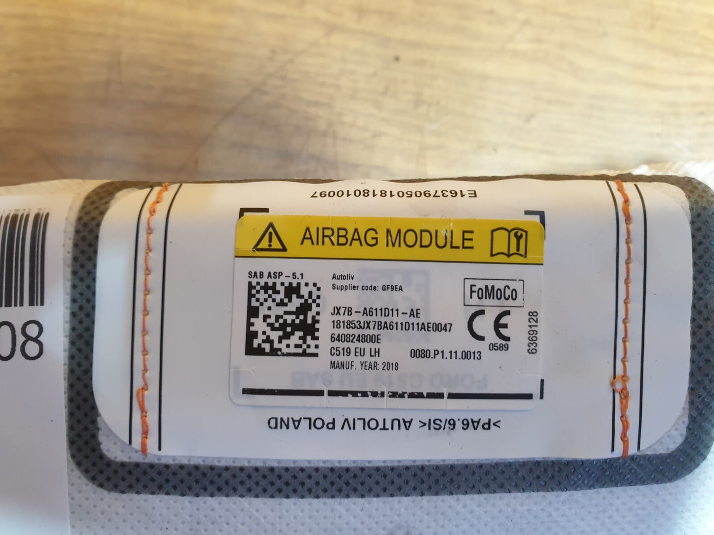 ✅2018 FORD FOCUS MK4 FRONT LEFT SEAT ABAG JX7B-A611D11-AE + WARRANTY A175 - Image 6
