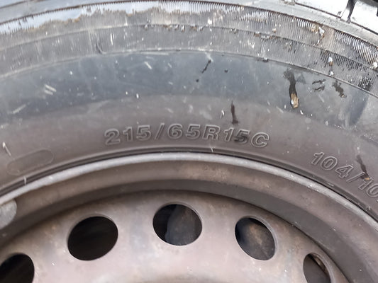 2019 Ford Transit 310 Steel Wheel w/ Tyre 215/65 R15 Warranty A424 - Image 2