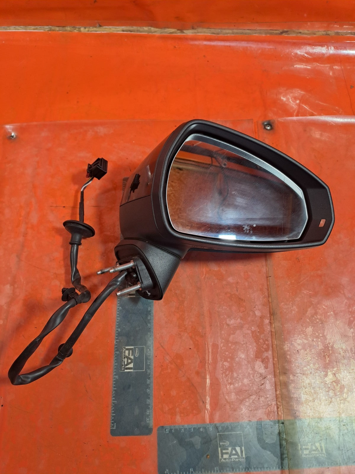 ✅2013 AUDI A3 8V 1.6D FRONT RIGHT WING MIRROR BLACK Z9Y + WARRANTY A338 - Image 2