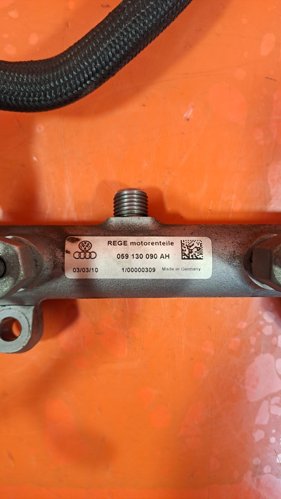 Audi Q7 S Line Tdi Quattro 2010 3.0 Diesel FUEL INJECTOR RAIL 059130090AH A224 - Image 4