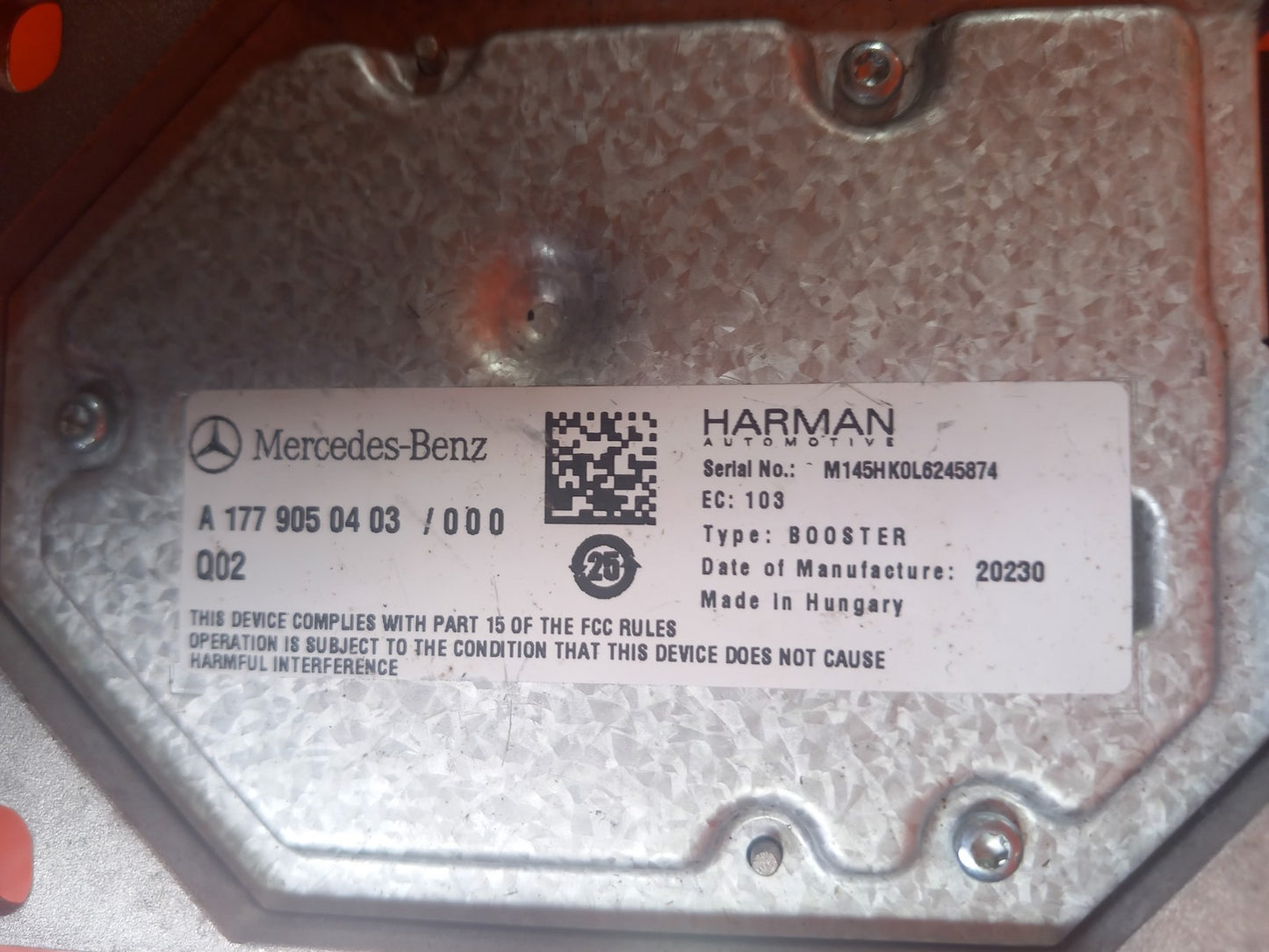 Mercedes CLA A B C118 W177 W247 2018-2025 Harman Sound Amplifier A1779050403 - Image 9