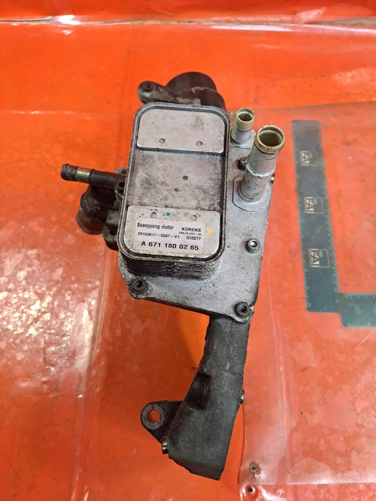 ✅SSANGYONG KORANDO 2.2 DIESEL 2015 OIL FILTER HOUSING & COOLER A6711800265 A337 - Image 9