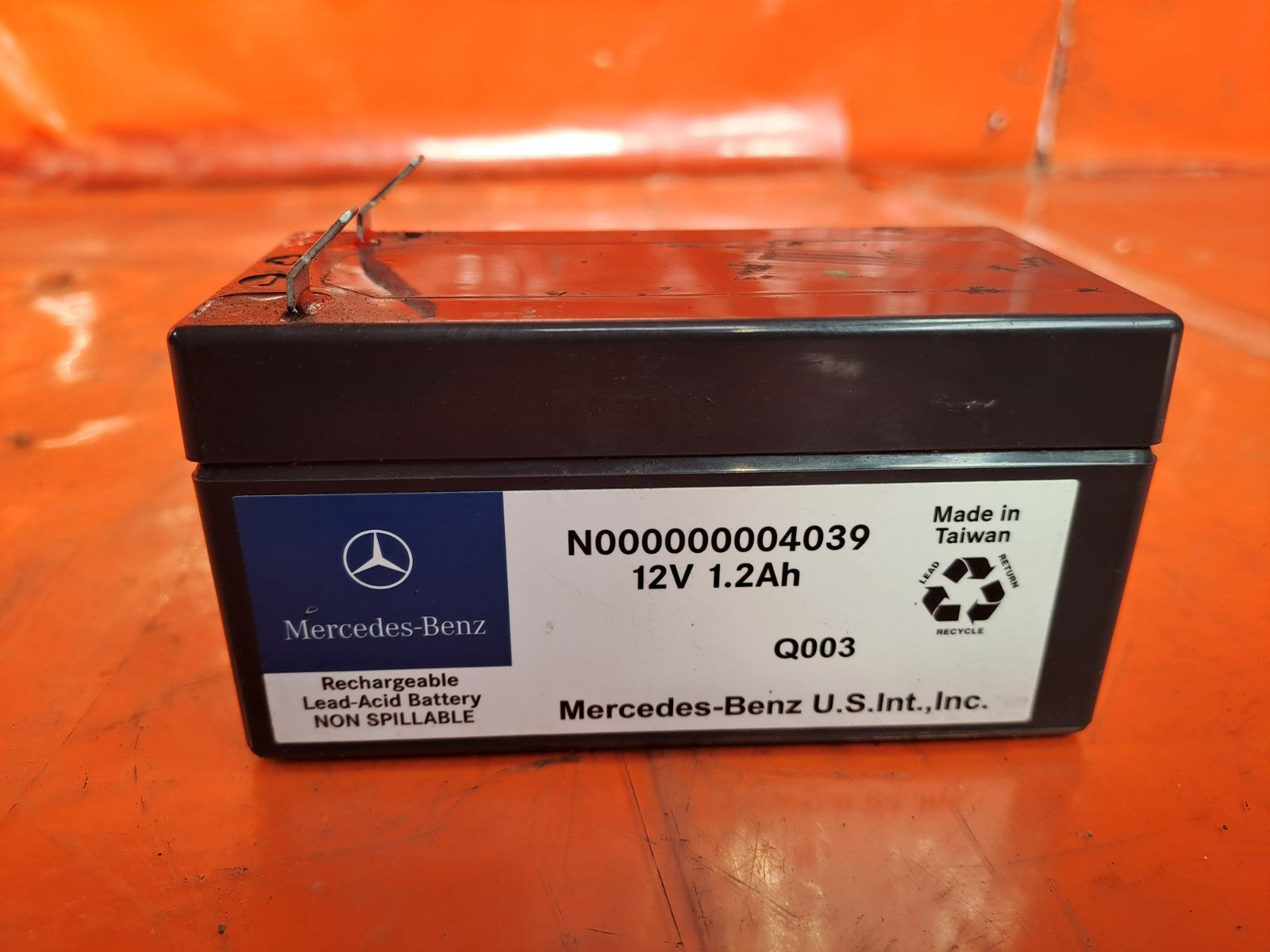 ✅2021 Mercedes CLA C118 AMG Line Auxiliary Battery 12V 1.2Ah N000000004039 A358 - Image 1