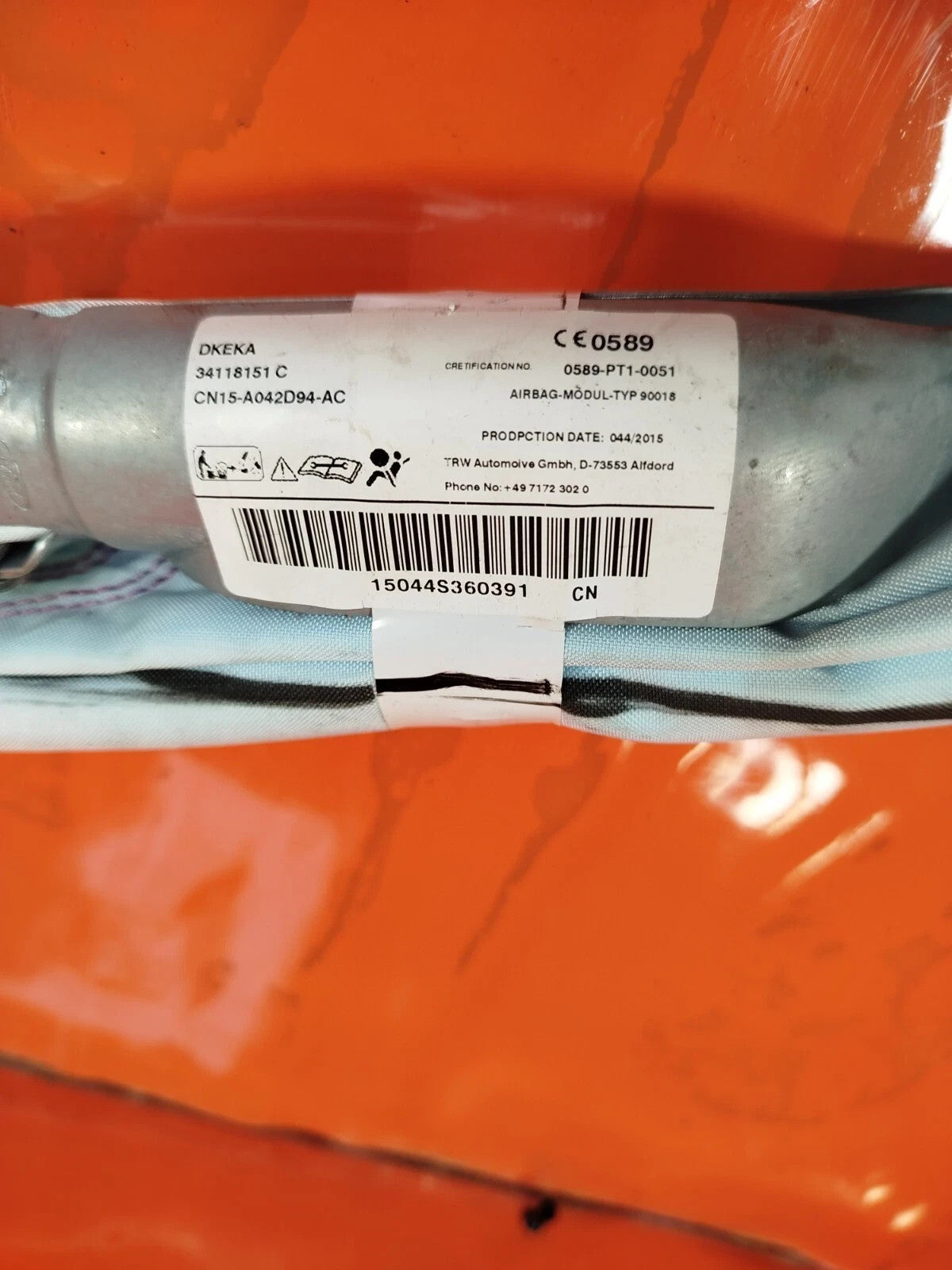 ✅ Ford Ecosport 1.0 Petrol 2015 Front Right Roof Curtain Arbag CN15A042D94AC - Image 10