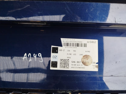 ✅VW GOLF R-LINE MK8 1.5 PETROL 2021 REAR BUMPER BLUE 5H6807417T Scratches A349 - Image 3