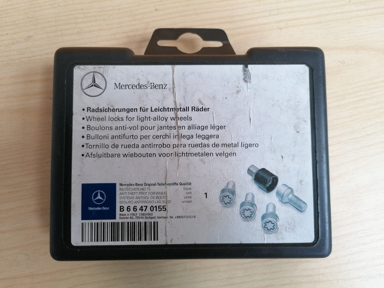 2015 MERCEDES C200 W205 AMG LINE 2.0 PETROL WHEEL NUTS & KEY A048 - Image 8