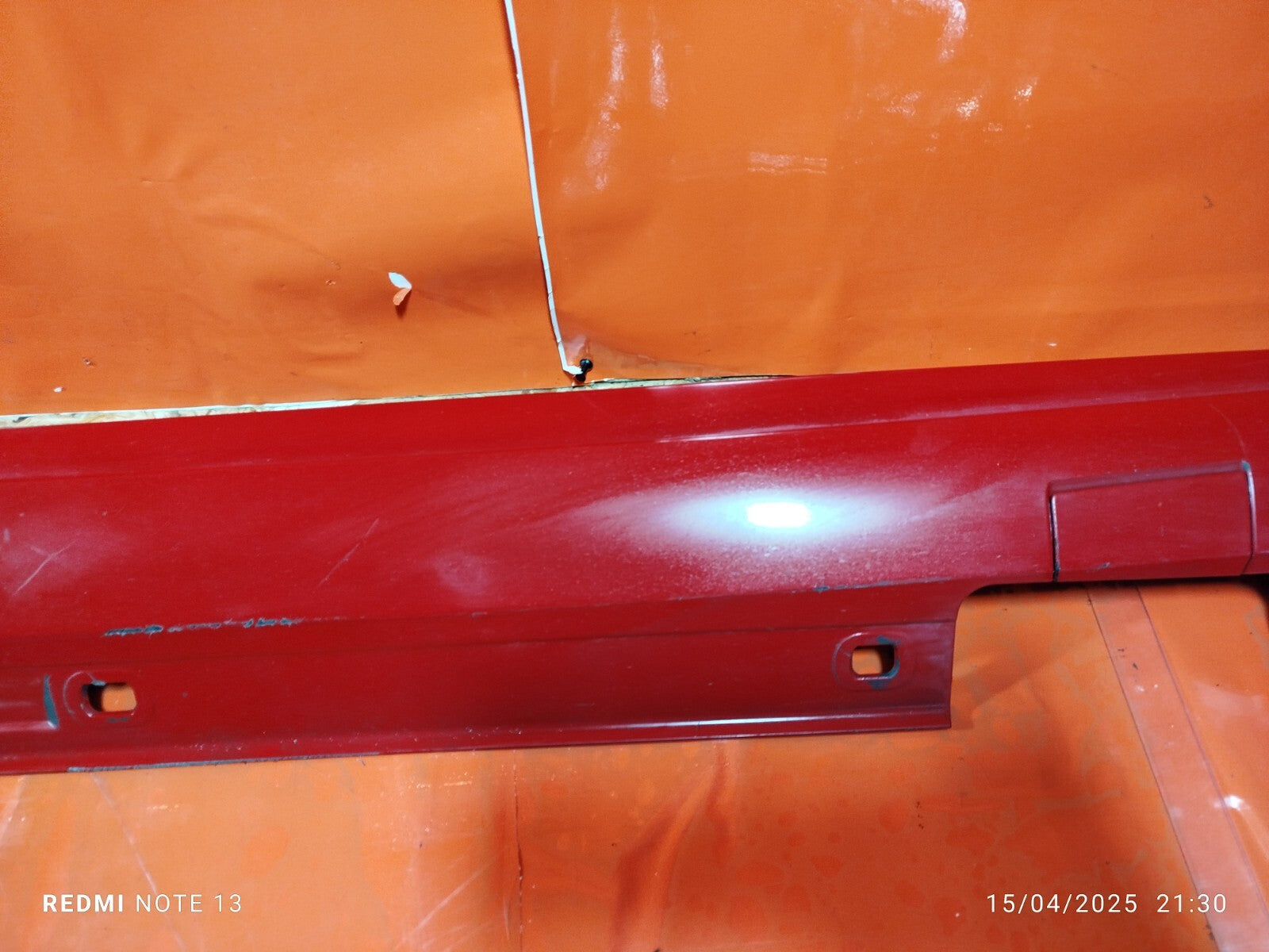✅MERCEDES W176 A180 AMG SPORT 1.5 DIESEL 2013 LEFT SIDE SILL SKIRT RED A195 - Image 9