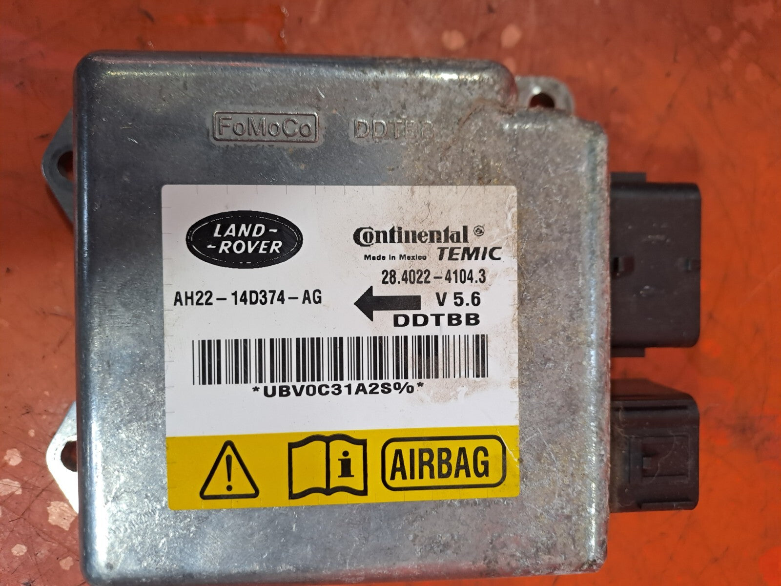 ✅2010 LAND ROVER DISCOVERY 4 L319 AIRBAG CONTROL MODULE ECU AH22-14D374-AG A244 - Image 3