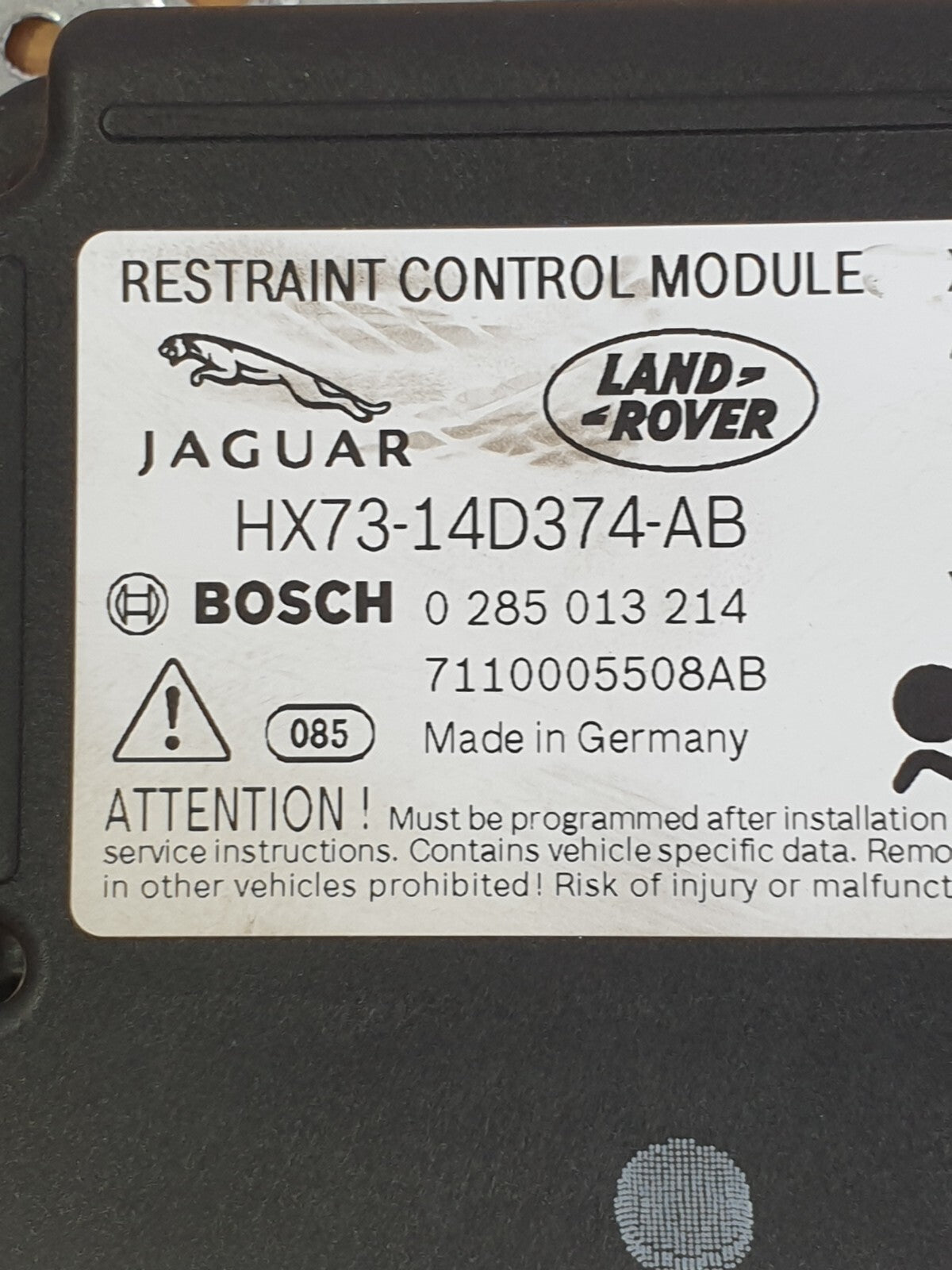 ✅JAGUAR F-PACE X761 3.0 PETROL 2017 ARBAG CONTROL MODULE ECU HX7314D374AB A196 - Image 4
