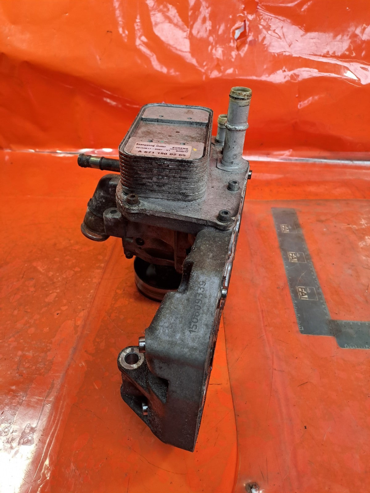 ✅SSANGYONG KORANDO 2.2 DIESEL 2015 OIL FILTER HOUSING & COOLER A6711800265 A337 - Image 7