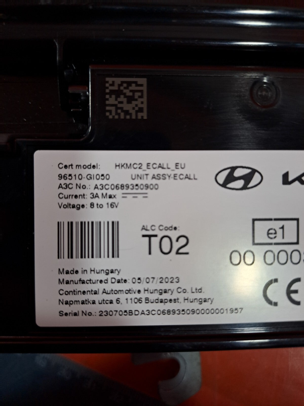 2024 HYUNDAI IONIQ 5 Emergency Call Control Module Unit 96510-GI050 A226 - Image 7