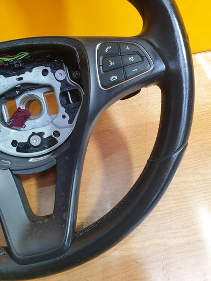 ✅Mercedes C Class W205 2016 Leather Steering Wheel A0004605003 + Warranty A123 - Image 5