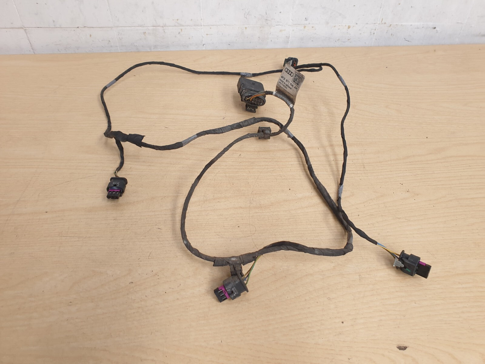 2019 AUDI A6 S LINE REAR BUMPER PARKING WIRE WIRING HARNESS 4K5971104AK A040 - Image 5