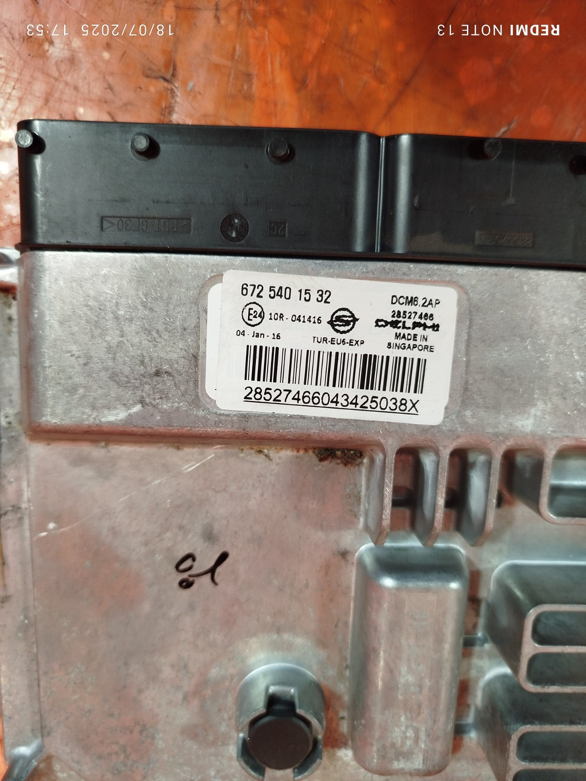 ✅SSANGYONG RODIUS TURISMO 2.2 DIESEL 2017 ENGINE CONTROL MODULE ECU 6725401532 - Image 4