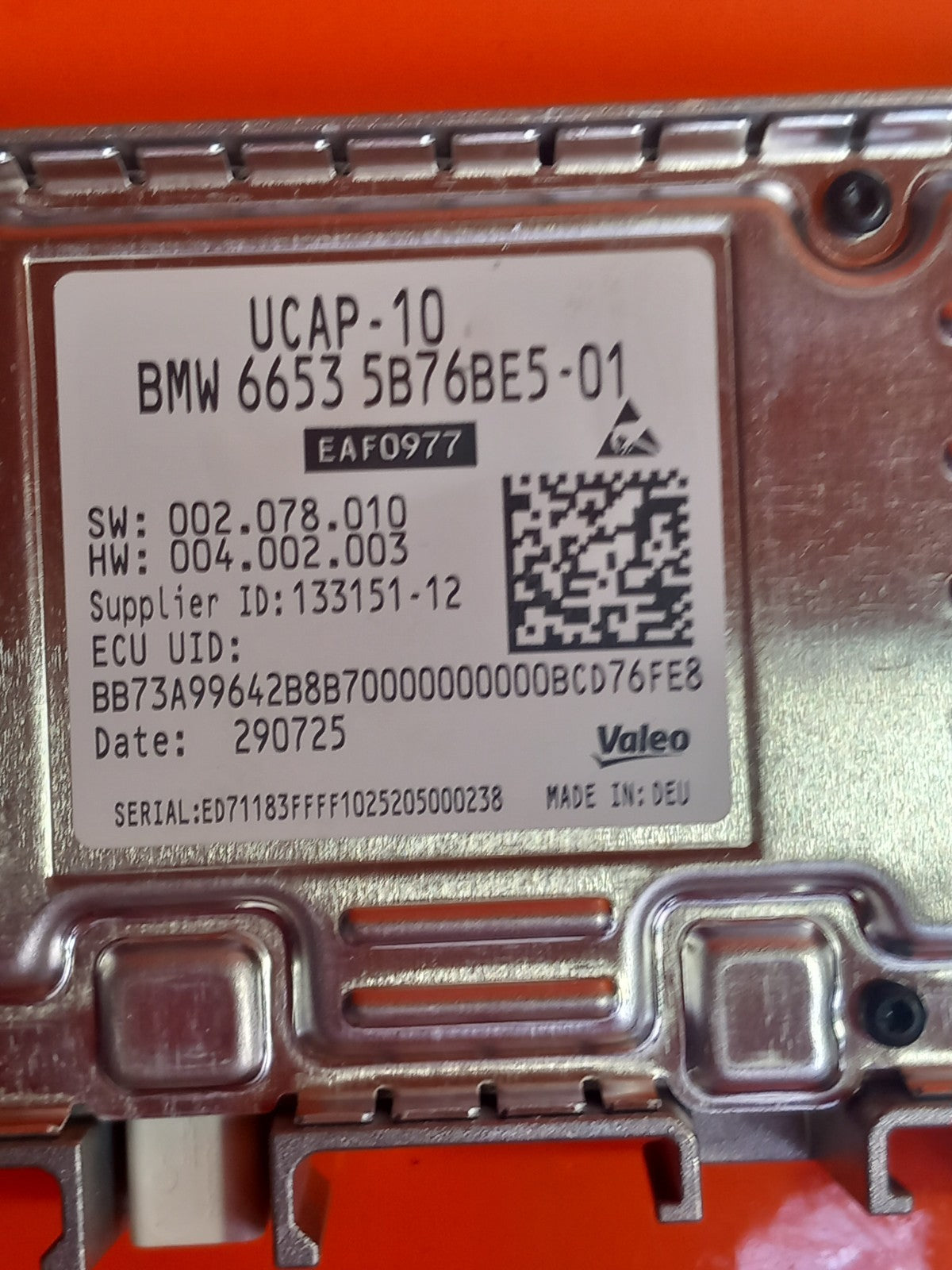BMW X5 G05 Xdrive 3.0 Petrol 2025 Controller Automated Parking Camera 5B76BE5 - Image 7